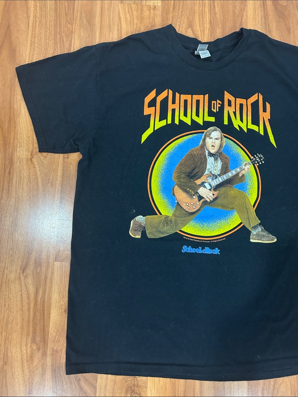Gildan Black Kids' 'School of Rock' Graphic Tee with Yellow & Green Accents - Picture 5 of 7